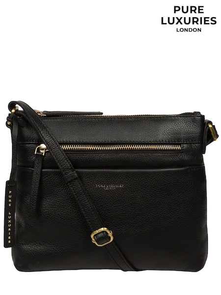 Pure Luxuries London Whimzy Leather Cross-Body Black Bag (Y48166) | 68 €