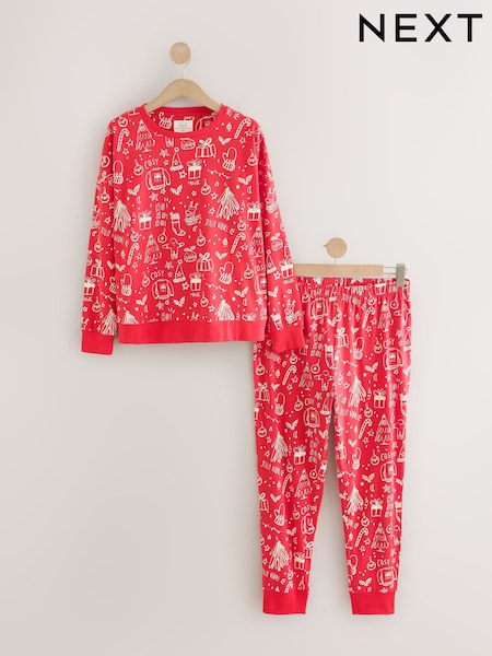 Red Jolly Vibes - Matching Family Christmas Long Sleeve Pyjamas