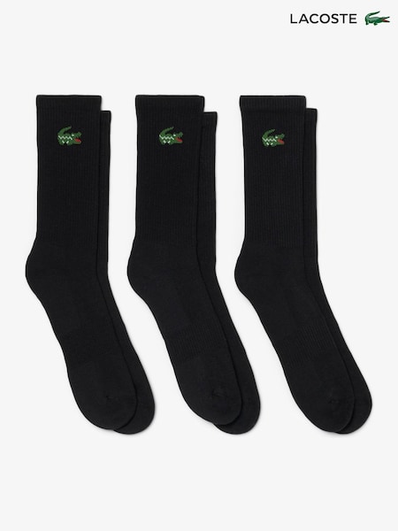 Noir - Regular Lacoste Long Sport Socks 3-pack