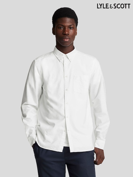 Lyle & Scott Tonal Eagle Plain Oxford Shirt (Y48914) | ‏379 د.إ.‏