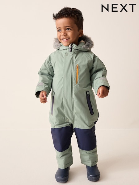 Sage Green - Wadded Waterproof Snowsuit (3mths-7yrs)