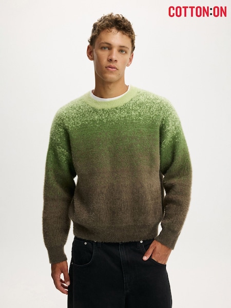 Жасыл - Cotton On Ombre Crew Neck Knit Jumper (Y49023) | KZT 35,130