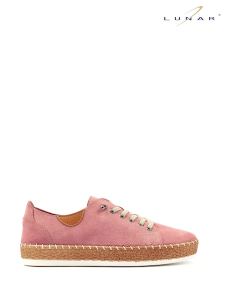 Lunar Pink Maddison II Suede Plimsoll Shoes (Y49059) | €93
