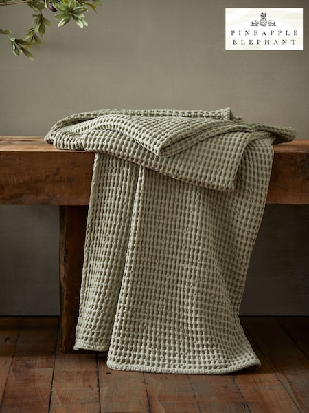 Pineapple Elephant Jaipur Chunky Waffle Cotton Throw (Y49427) | 223 LEI