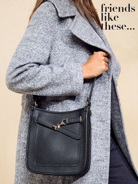 أسود - Friends Like These Messenger Cross-body Bag