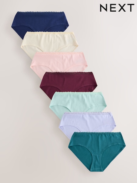 Violet/vert - Cotton And Lace Knickers