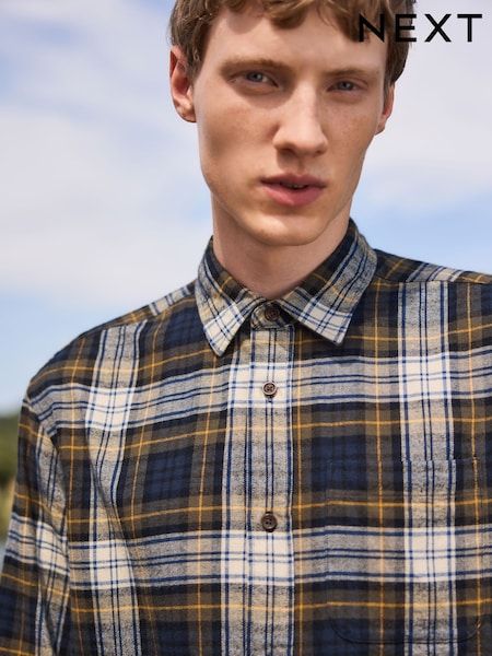 Green - Regular Long Sleeve Flannel Shirt