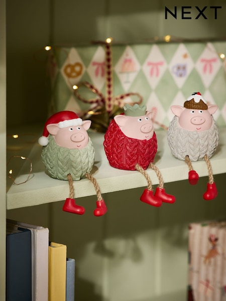 Set Of 3 Pigs In Blankets Christmas Ornament
