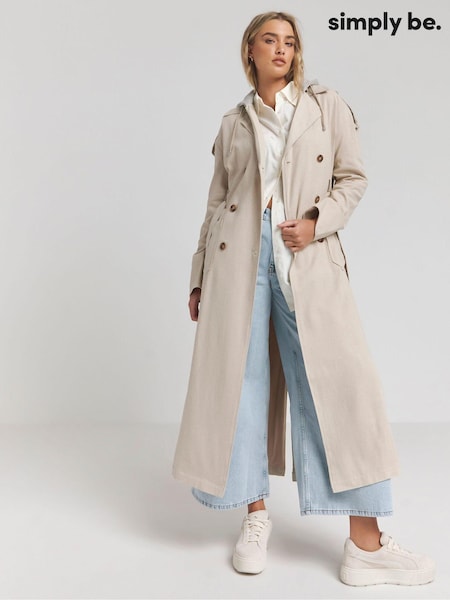 Simply Be Linen Trench Coat (Y50676) | €39