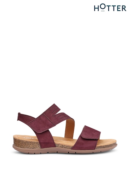Red - Hotter Ruen Touch Fastening Casual Sandals