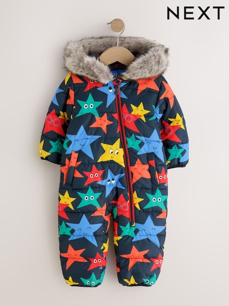 Star Print - Padded Snowsuit (3mths-7yrs)