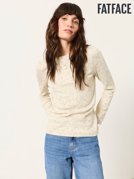 Dramblio kaulo spalvos kosminiai dažai - Fatface Long Sleeve Top