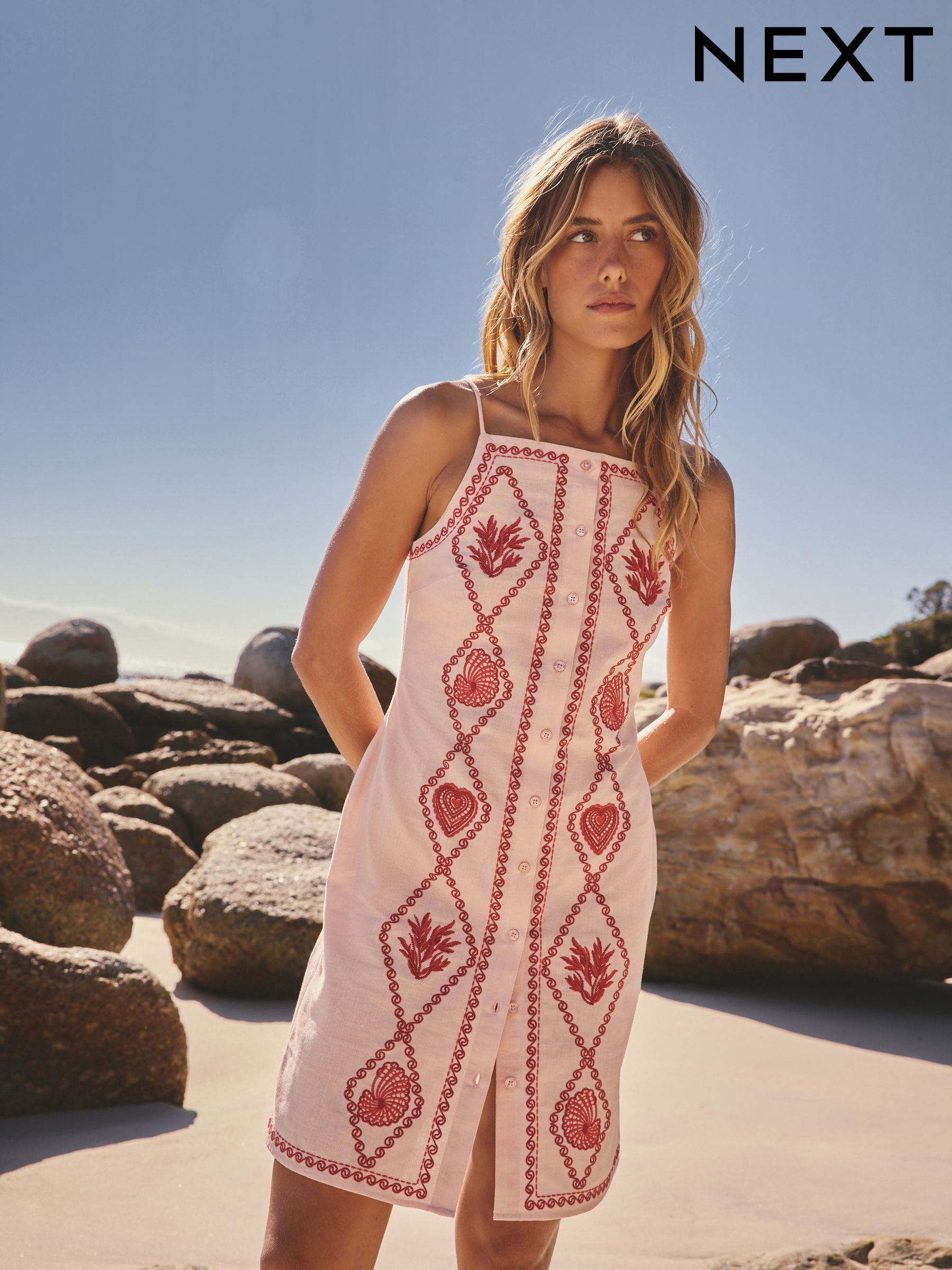 Buy Women's Dresses Linen Mini Online | Next Romania