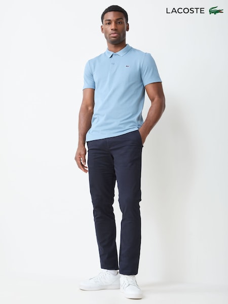 Blue - Regular Lacoste Slim Fit Stretch Twill Chino Trousers