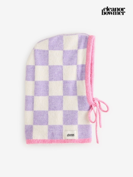 Syrenfarvet - Eleanor Bowmer Check Knitted Hood Scarve