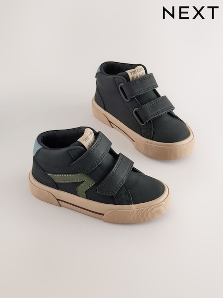 Black - Hi-top Touch Fastening Trainers
