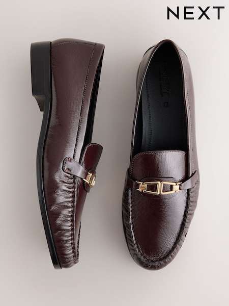 Berry Red - Forever Comfort® Leather Trim Detail Loafers