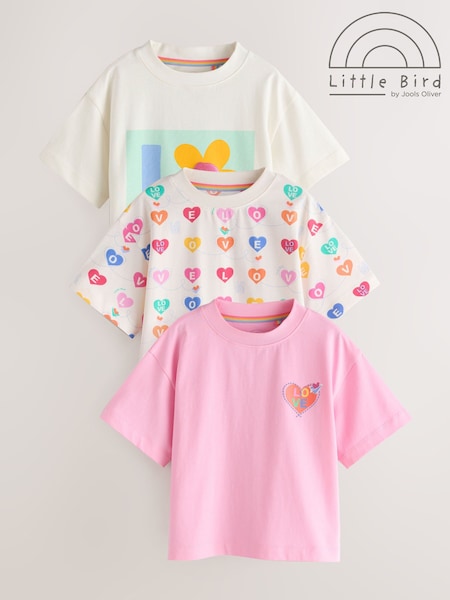 Rainbow - Little Bird By Jools Oliver Slogan Boxy T-shirt