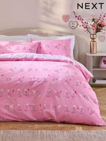 Cheetah Heart Reversible Bed Set