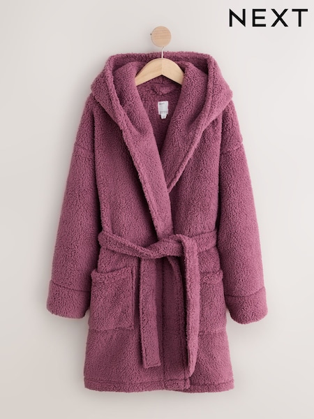 Pink - Teddy Short Dressing Gown