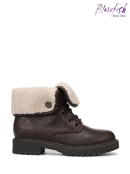 Braun - Blowfish Malibu Andy Cosy Lace Up Boots