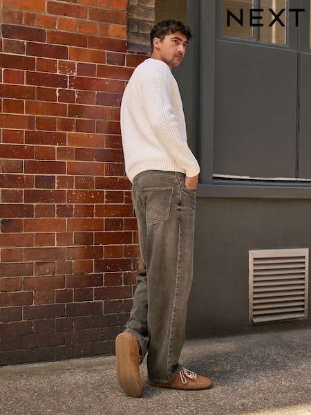 Washed Brown - Baggy Fit Jeans