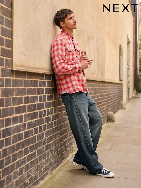bleu foncé - Balloon Fit Jeans