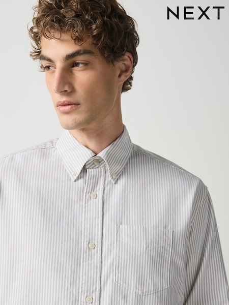 Sage Green - Long Sleeve N.premium 100% Cotton Regular Fit Oxford Shirt
