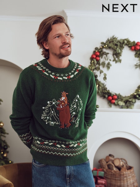 Green - Regular The Gruffalo's Child Matching Family Christmas Jumper