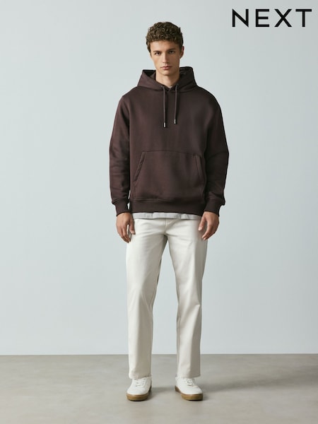 Bone - Straight Fit Cotton Rich Stretch Chinos