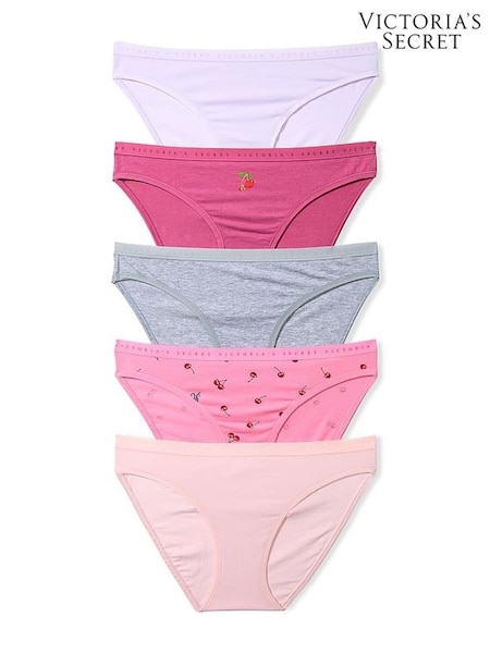 Purple/Pink/Grey - Victoria's Secret 5 Pack Knickers