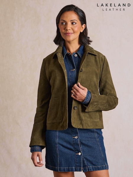 Grön - Lakeland Leather Miller Mockajacka