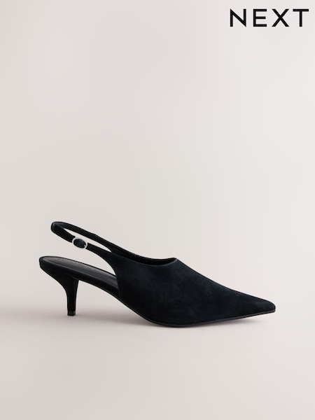 Black - Forever Comfort® Closed Toe Slingback Heels