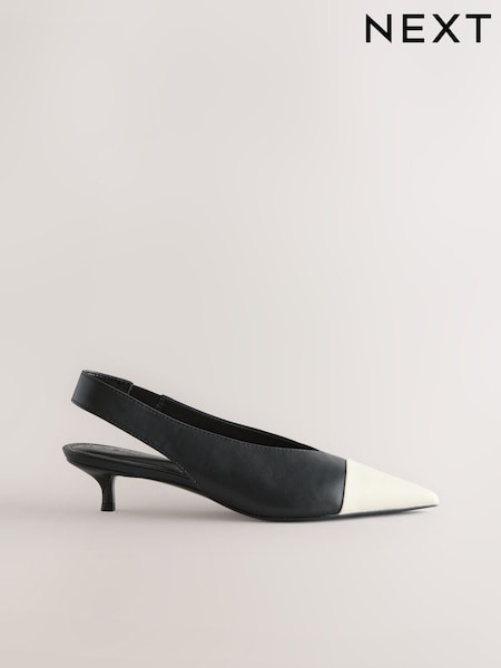 Monochrome - Forever Comfort® Slingabck Point Toe Heels