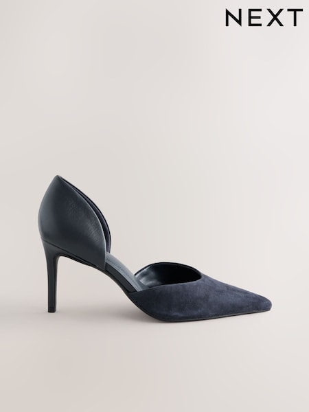Navy - Forever Comfort® Two Part Point Toe Heels