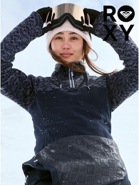 Roxy Black Sayna Quarter Zip Thermal Fleece (Y54433) | ₪277