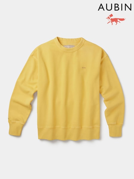 Yellow - Regular Aubin Yellow Brandon Crew Neck Sweat Jumper
