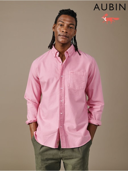 Rosa - Regular Aubin Pink Aldridge Garment Dyed Shirt