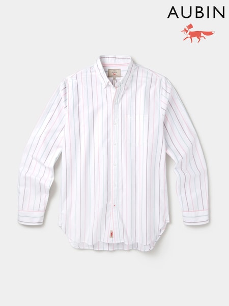 White - Regular Aubin Aldridge Oxford Button Down White Shirt
