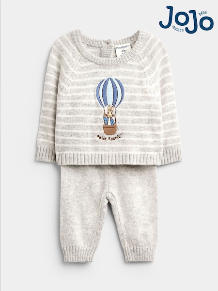 Grey Peter Rabbit - Jojo Maman Bébé Knitted Jumper & Leggings Set