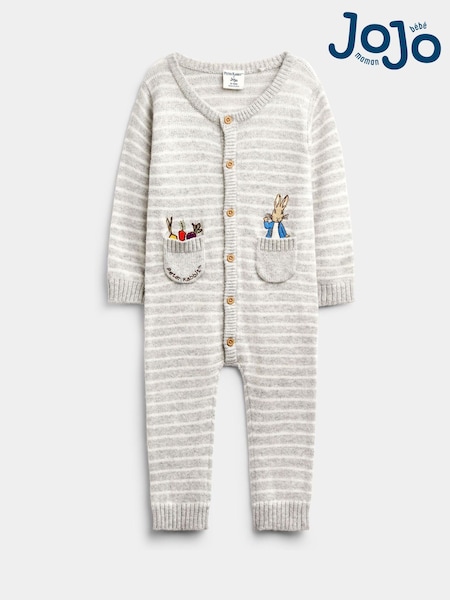 Grey Peter Rabbit - Jojo Maman Bébé Knit All-in-one