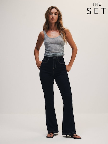 Blue - The Set High Waist Soft Bootcut Jeans