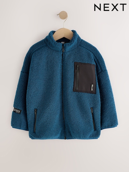 Teal Blue - Zip Through Fleece (3-16yrs)
