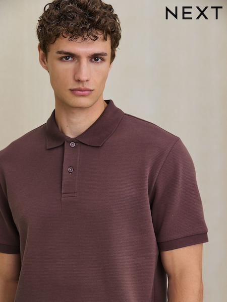 Malva púrpura - Regular Smart Texture Regular Fit Polo Shirt