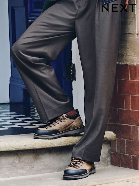 Light Brown - Regular Suede Low Hiker Boots