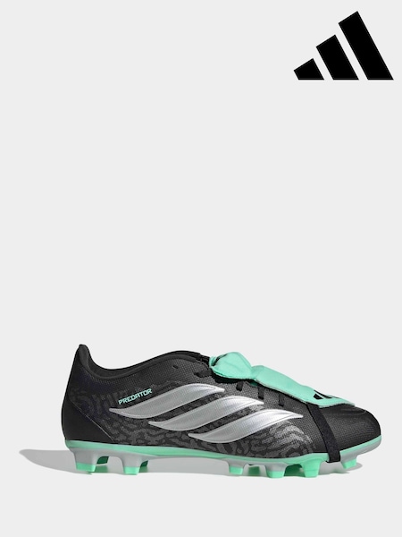 Black - Regular Adidas Predator Club Fold-over Tongue Firm Ground/ Multi Ground Football Boots