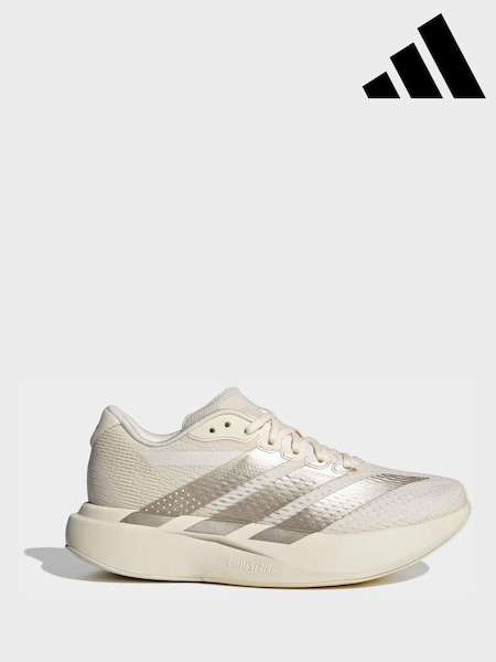 White - Adidas Adizero Pacer Trainers