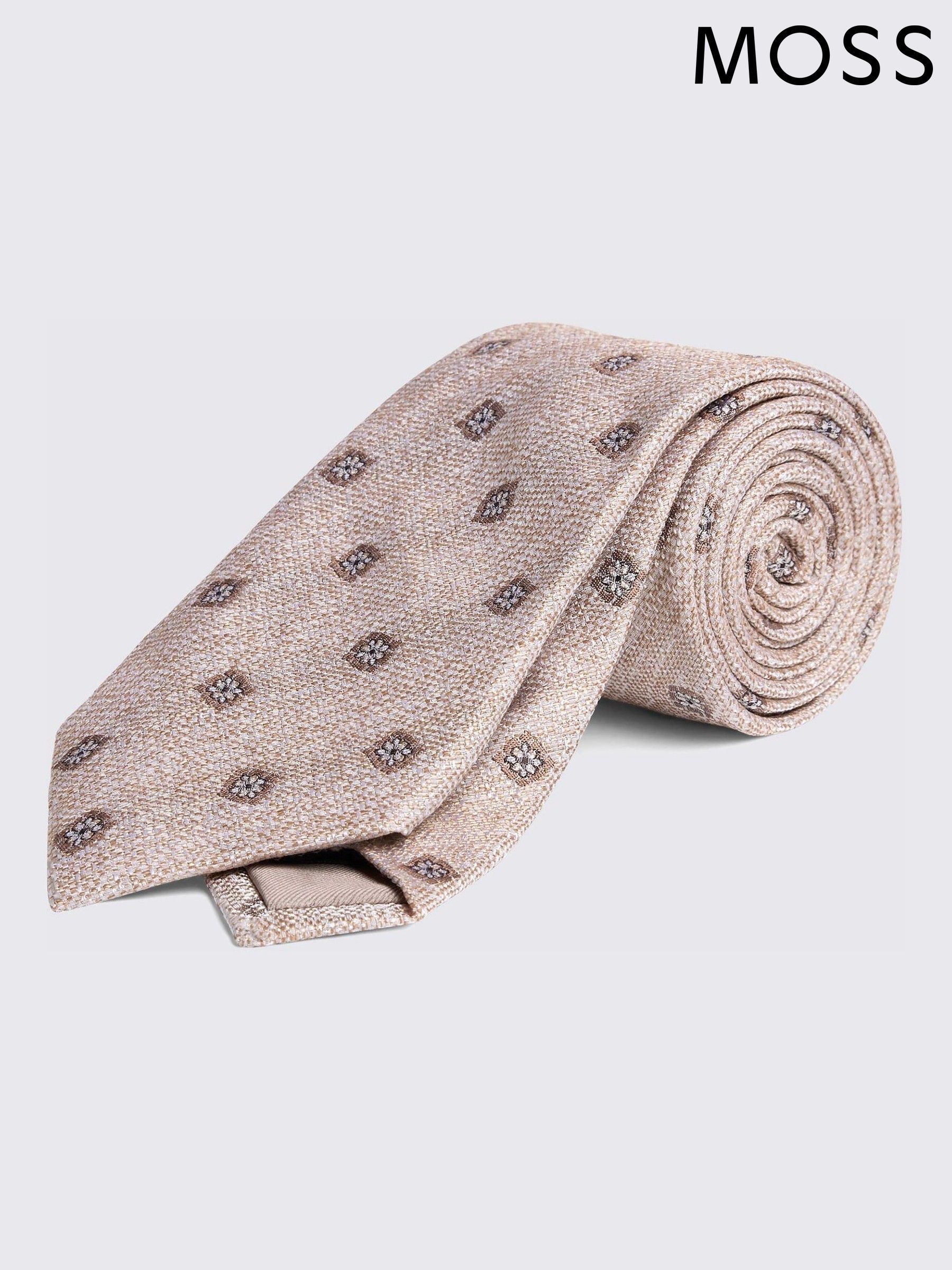 Natural Standard Tie Linen Ties | Next Oman