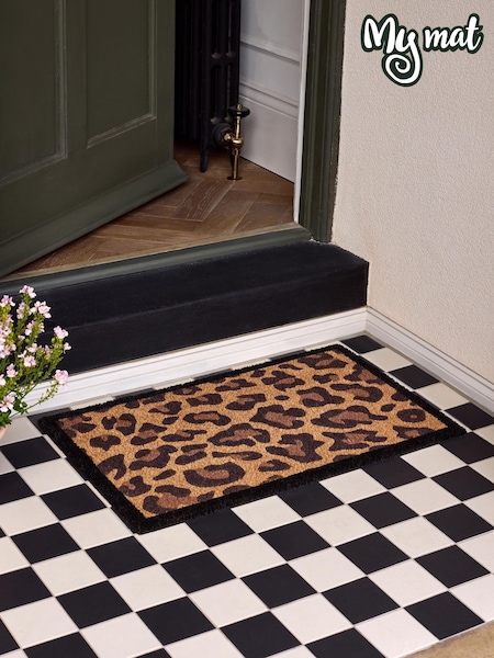My Mat Leopard Border Coir Doormat