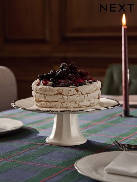 Scalloped Silver Edge Cake Stand